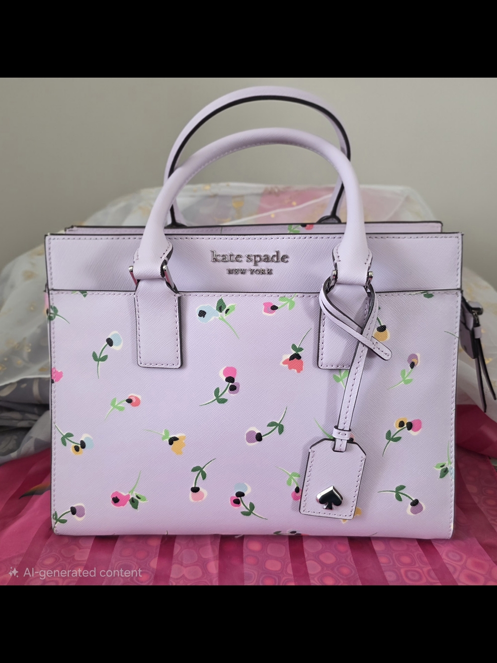 kate spade Lilac Floral Satchel Crossbody